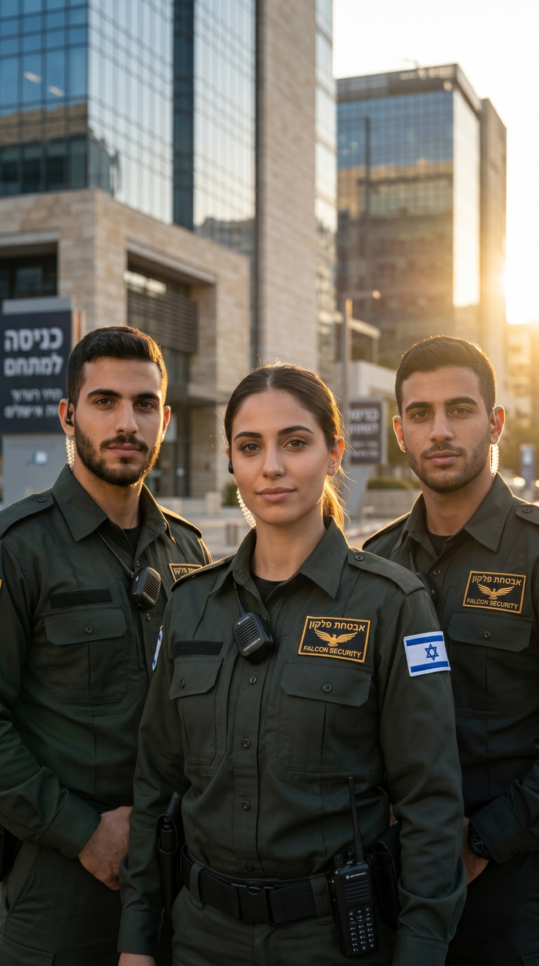 צוות מאבטחי פלקון במדים